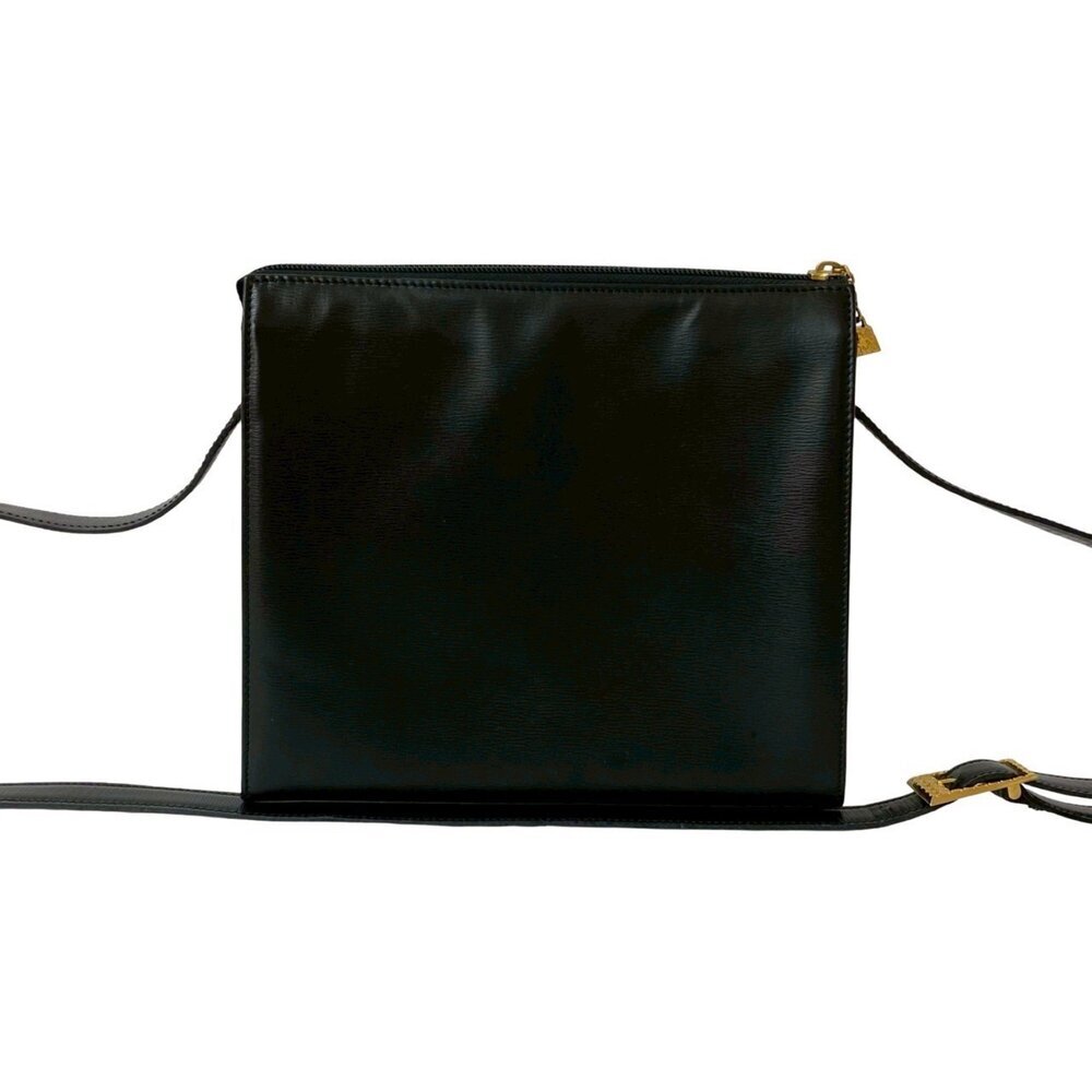 CHRISTIAN DIOR Black Leather Pochette Shoulder Bag - Picture 3 of 10